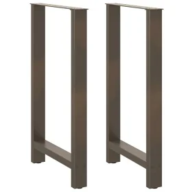 Patas para mesa de centro de acero natural 2 uds 60x(100-101)cm de , Patas para mesas - Ref: Foro24-4013347, Precio: 100,30 €...