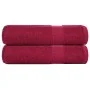 Toallas de ducha 2 uds 100% algodón burdeos 70x140 cm 360 gsm de , Toallas - Ref: Foro24-136737, Precio: 27,06 €, Descuento: %