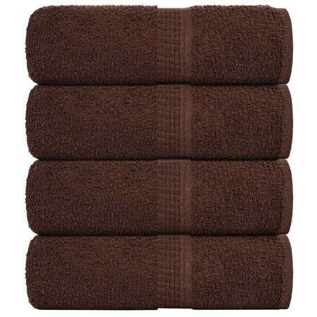 Toallas invitados 4 uds 100% algodón marrón 30x50 cm 360 gsm de , Toallas - Ref: Foro24-136756, Precio: 22,41 €, Descuento: %