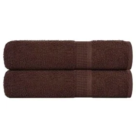 Toallas de ducha 2 uds 100% algodón marrón 70x140 cm 360 gsm de , Toallas - Ref: Foro24-136761, Precio: 23,90 €, Descuento: %