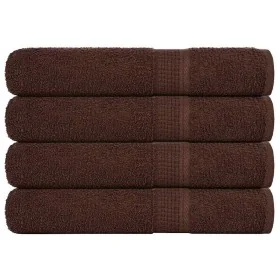 Toallas de sauna 4 uds 100% algodón marrón 80x200 cm 360 gsm de , Toallas - Ref: Foro24-136768, Precio: 47,92 €, Descuento: %