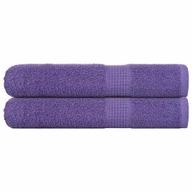 Toallas 2 uds 100% algodón morado 100x200 cm 600 gsm de , Toallas - Ref: Foro24-136890, Precio: 40,35 €, Descuento: %