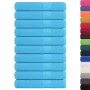 Toallas 10 uds 100% algodón turquesa 100x200 cm 360 gsm de , Toallas - Ref: Foro24-136988, Precio: 135,54 €, Descuento: %