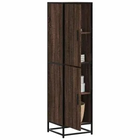 Aparador alto madera ingeniería marrón roble 35,5x35x139cm de , Aparadores - Ref: Foro24-849058, Precio: 94,15 €, Descuento: %