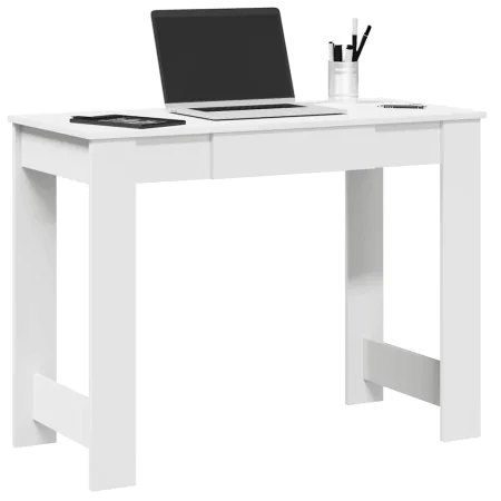 Escritorio de madera contrachapada blanco 100x45x75 cm de , Escritorios - Ref: Foro24-860427, Precio: 62,77 €, Descuento: %
