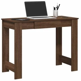 Escritorio de madera de ingeniería roble marrón 100x45x75 cm de , Escritorios - Ref: Foro24-860433, Precio: 61,93 €, Descuent...