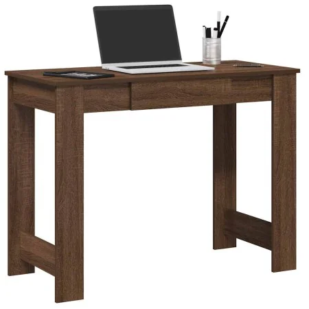Escritorio de madera de ingeniería roble marrón 100x45x75 cm de , Escritorios - Ref: Foro24-860433, Precio: 61,93 €, Descuent...