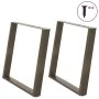 Patas mesa comedor forma U 2uds acero natural 100x(72-73) cm de , Patas para mesas - Ref: Foro24-4012807, Precio: 107,93 €, D...