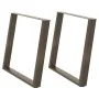 Patas mesa comedor forma U 2uds acero natural 100x(72-73) cm de , Patas para mesas - Ref: Foro24-4012807, Precio: 107,93 €, D...