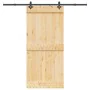 Puerta corredera con herrajes madera maciza de pino 95x210 cm de , Puertas - Ref: Foro24-3332686, Precio: 202,80 €, Descuento: %