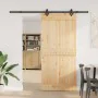 Puerta corredera con herrajes madera maciza de pino 95x210 cm de , Puertas - Ref: Foro24-3332686, Precio: 202,80 €, Descuento: %