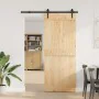 Puerta corredera con herrajes madera maciza de pino 85x210 cm de , Puertas - Ref: Foro24-3332690, Precio: 168,55 €, Descuento: %