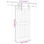 Puerta corredera con herrajes madera maciza de pino 100x210 cm de , Puertas - Ref: Foro24-3332699, Precio: 227,89 €, Descuent...