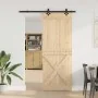 Puerta corredera con herrajes madera maciza de pino 85x210 cm de , Puertas - Ref: Foro24-3332774, Precio: 193,07 €, Descuento: %