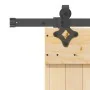 Puerta corredera con herrajes madera maciza de pino 85x210 cm de , Puertas - Ref: Foro24-3332774, Precio: 193,07 €, Descuento: %