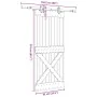 Puerta corredera con herrajes madera maciza de pino 85x210 cm de , Puertas - Ref: Foro24-3332774, Precio: 193,07 €, Descuento: %