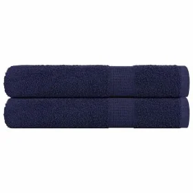 Toallas 2 uds 100% algodón azul marino 100x200 cm 600 gsm de , Toallas - Ref: Foro24-136794, Precio: 40,74 €, Descuento: %