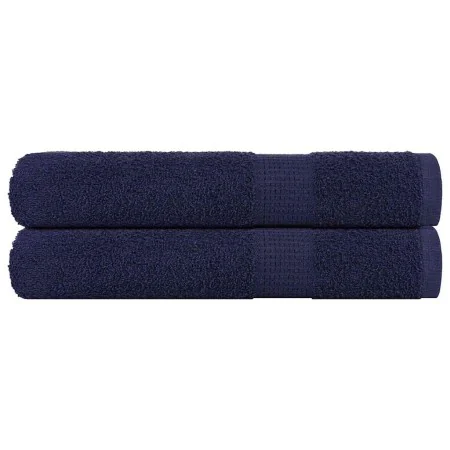 Toallas 2 uds 100% algodón azul marino 100x200 cm 600 gsm de , Toallas - Ref: Foro24-136794, Precio: 40,74 €, Descuento: %