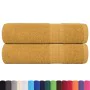Toallas de mano 2 uds 100% algodón oro 50x100 cm 360 gsm de , Toallas - Ref: Foro24-136806, Precio: 15,43 €, Descuento: %