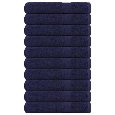 Toallas 10 uds 100% algodón azul marino 100x200 cm 600 gsm de , Toallas - Ref: Foro24-136796, Precio: 143,54 €, Descuento: %