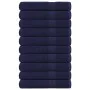 Toallas 10 uds 100% algodón azul marino 100x200 cm 600 gsm de , Toallas - Ref: Foro24-136796, Precio: 143,54 €, Descuento: %
