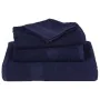Toallas 10 uds 100% algodón azul marino 100x200 cm 600 gsm de , Toallas - Ref: Foro24-136796, Precio: 143,54 €, Descuento: %