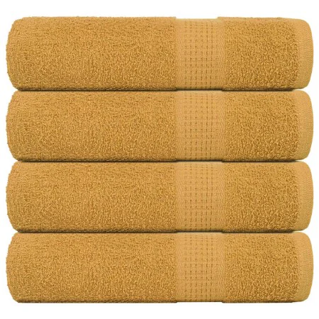 Toallas de ducha 4 uds 100% algodón oro 70x140 cm 360 gsm de , Toallas - Ref: Foro24-136810, Precio: 35,14 €, Descuento: %