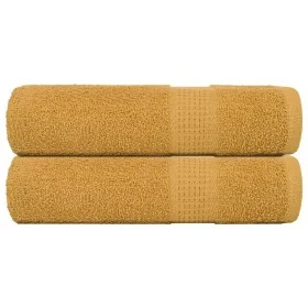 Toallas de baño 2 uds oro 100x150 cm 360 gsm 100% algodón de , Toallas - Ref: Foro24-136812, Precio: 27,45 €, Descuento: %