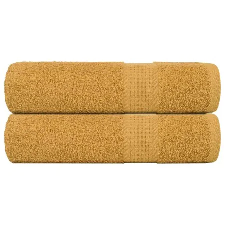 Toallas de baño 2 uds oro 100x150 cm 360 gsm 100% algodón de , Toallas - Ref: Foro24-136812, Precio: 27,45 €, Descuento: %