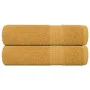 Toallas de baño 2 uds oro 100x150 cm 360 gsm 100% algodón de , Toallas - Ref: Foro24-136812, Precio: 27,45 €, Descuento: %