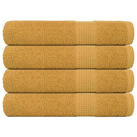 Toallas 4 piezas oro 100x200 cm 360 gsm 100% algodón de , Toallas - Ref: Foro24-136819, Precio: 56,72 €, Descuento: %