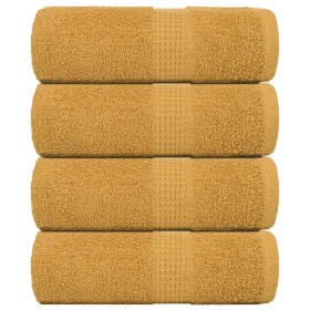 Toallas invitados 4 uds 100% algodón oro 30x50 cm 360 gsm de , Toallas - Ref: Foro24-136804, Precio: 17,55 €, Descuento: %