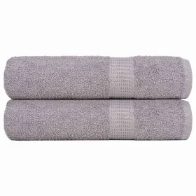 Toallas de ducha 2 uds 100% algodón gris 70x140 cm 360 gsm de , Toallas - Ref: Foro24-136833, Precio: 22,07 €, Descuento: %