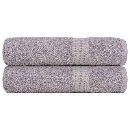 Toallas de ducha 2 uds 100% algodón gris 70x140 cm 360 gsm de , Toallas - Ref: Foro24-136833, Precio: 22,07 €, Descuento: %