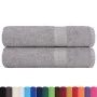 Toallas de ducha 2 uds 100% algodón gris 70x140 cm 360 gsm de , Toallas - Ref: Foro24-136833, Precio: 22,07 €, Descuento: %