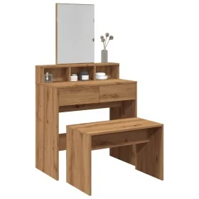 Taburete vestidor madera contrachapada artisan roble 70x35x45cm de , Bancos de tocador - Ref: Foro24-857042, Precio: 38,84 €,...