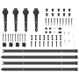 Kit de herrajes para puertas correderas acero negro 213,5 cm by , Door items - Ref: Foro24-3295726, Price: 158,07 €, Discount: %