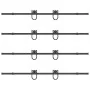 Kit de herrajes para puertas correderas acero negro 400 cm by , Door items - Ref: Foro24-3295758, Price: 207,83 €, Discount: %