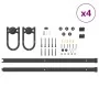 Kit de herrajes para puertas correderas acero negro 400 cm by , Door items - Ref: Foro24-3295758, Price: 207,83 €, Discount: %
