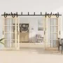 Kit de herrajes para puertas correderas acero negro 366 cm by , Door items - Ref: Foro24-3295753, Price: 234,21 €, Discount: %