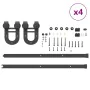 Kit de herrajes para puertas correderas acero negro 366 cm by , Door items - Ref: Foro24-3295753, Price: 234,21 €, Discount: %