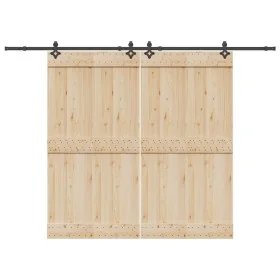Kit de herrajes para puertas correderas acero negro 305 cm von , Türartikel - Ref: Foro24-3295791, Preis: 120,66 €, Rabatt: %
