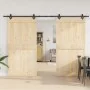 Kit de herrajes para puertas correderas acero negro 305 cm by , Door items - Ref: Foro24-3295791, Price: 120,66 €, Discount: %