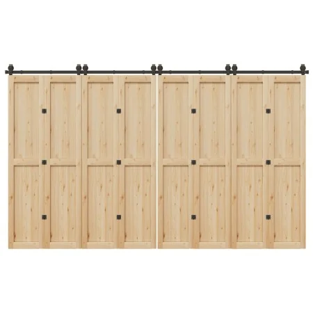 Kit de herrajes para puertas correderas acero negro 366 cm von , Türartikel - Ref: Foro24-3295801, Preis: 168,12 €, Rabatt: %
