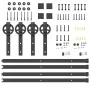 Kit de herrajes para puertas correderas acero negro 400 cm by , Door items - Ref: Foro24-3295798, Price: 123,82 €, Discount: %