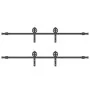 Kit de herrajes para puertas correderas acero negro 400 cm by , Door items - Ref: Foro24-3295798, Price: 123,82 €, Discount: %