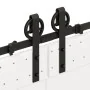 Kit de herrajes para puertas correderas acero negro 400 cm by , Door items - Ref: Foro24-3295798, Price: 123,82 €, Discount: %