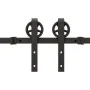 Kit de herrajes para puertas correderas acero negro 400 cm by , Door items - Ref: Foro24-3295798, Price: 123,82 €, Discount: %