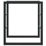 Leñero de acero negro 55x30x61 cm de , Bolsas y soportes de leña - Ref: Foro24-4018464, Precio: 27,67 €, Descuento: %