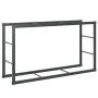Leñero de acero negro 110x30x61 cm de , Bolsas y soportes de leña - Ref: Foro24-4018466, Precio: 31,05 €, Descuento: %